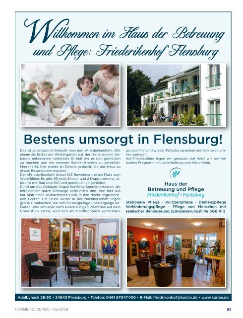 Flensburg Journal Ausgabe 187 - April 2018