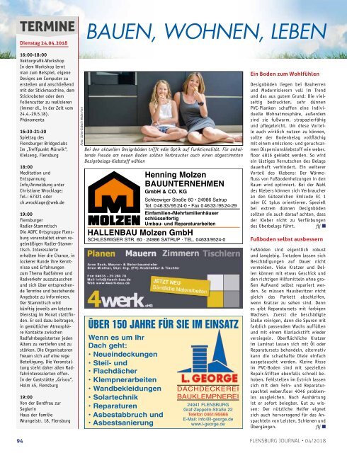 Flensburg Journal Ausgabe 187 - April 2018