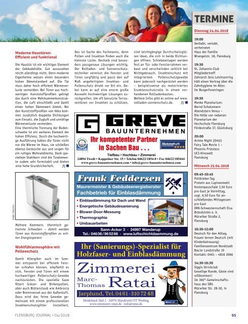 Flensburg Journal Ausgabe 187 - April 2018