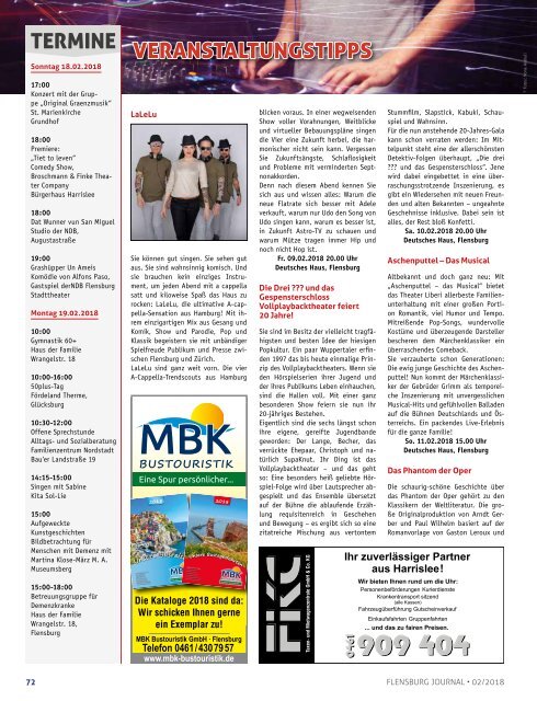 Flensburg Journal Ausgabe 185 - Februar 2018