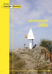 Jahresbericht 2004 - Aargauer Wanderwege