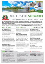 Studien- & Erlebnis-Reise 2024 • MALERISCHE SLOWAKEI