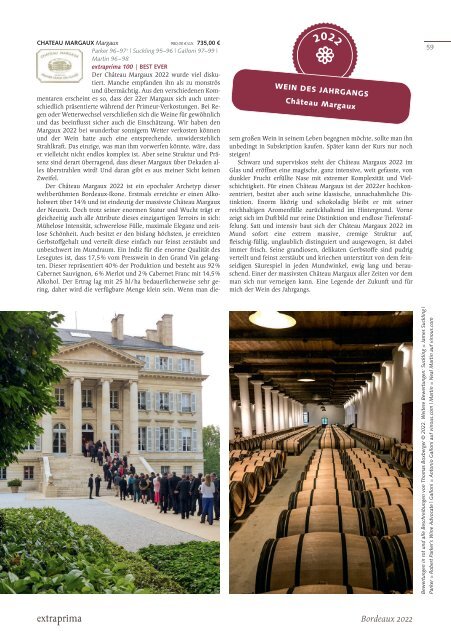Bordeaux 2022 Subskription Katalog