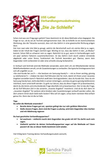 USE-Letter7: "Die Ja-Schleife"
