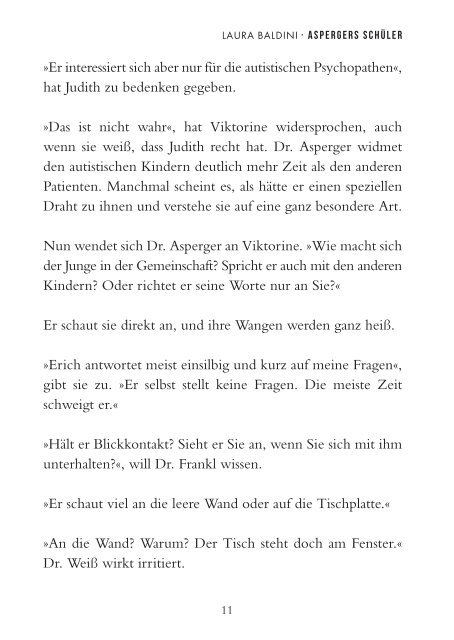 Leseprobe Laura Baldini „Aspergers Schüler“