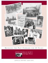 who knew?: stories unearthed from the archives - Jewish Historical ...