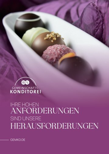 Gemeinschaftskonditorei Produktkatalog