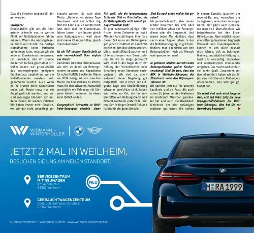 tassilo - das Magazin rund um Weilheim und die Seen - Ausgabe November/Dezember 2023