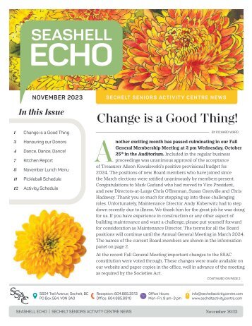 SSAC Echo | November-2023
