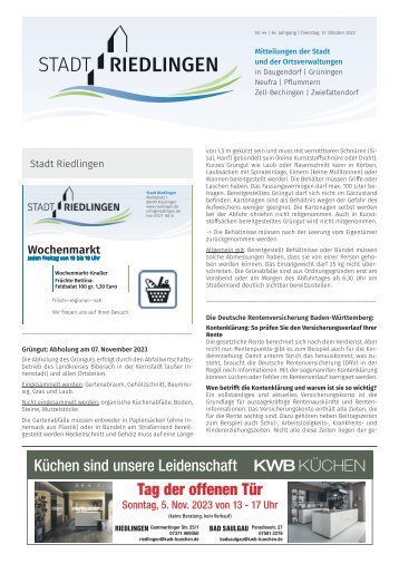 31.10.2023 Amtliches Mitteilungsblatt Riedlingen