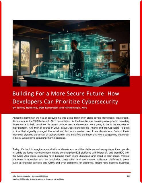 The Cyber Defense eMagazine November Edition for 2023