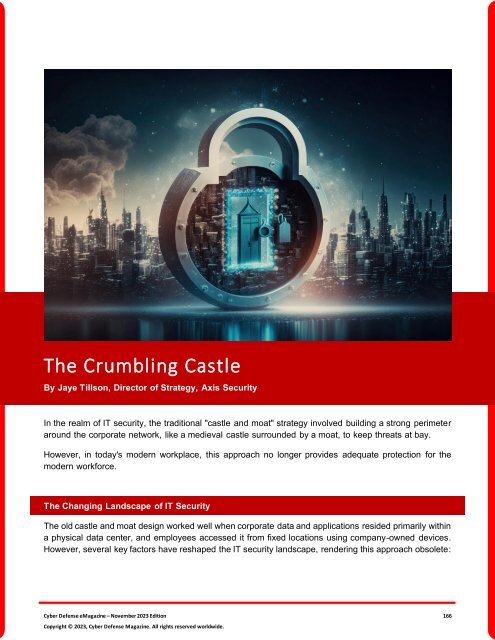 The Cyber Defense eMagazine November Edition for 2023