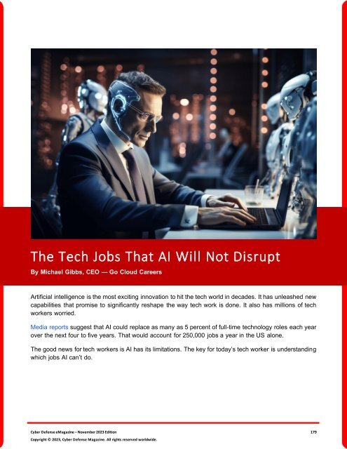 The Cyber Defense eMagazine November Edition for 2023