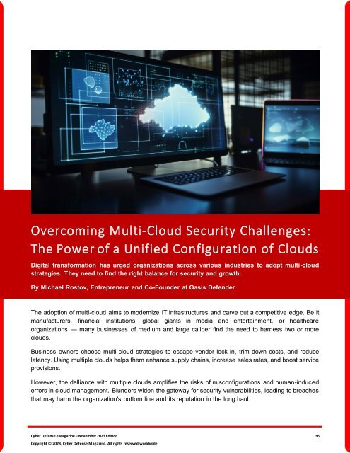 The Cyber Defense eMagazine November Edition for 2023