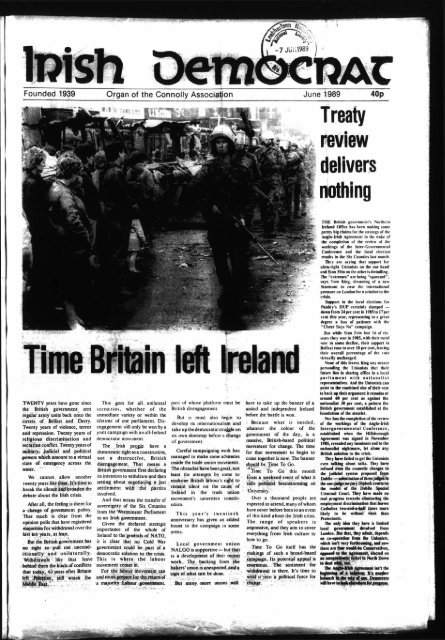 Irish Democrat June 1989