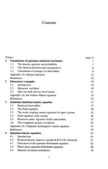 Table of Contents - Chemistry - Physics Library