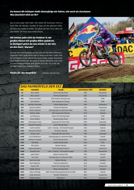 ADAC Supercross Stuttgart 2023_Offizielles Magazin