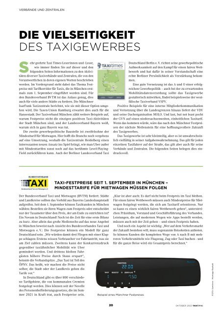 Taxi Times DACH - 3. Quartal 2023