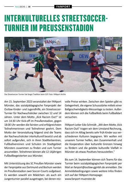 nullsechs Stadionmagazin - Heft 2 2023/24