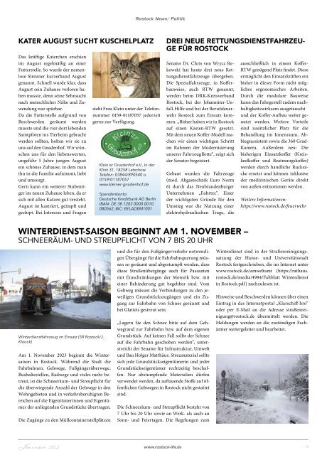 15 Jahre Rostock Life November mit vielen Gewinnspielen im Magazin