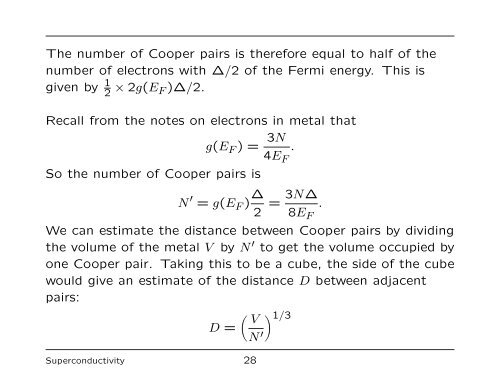 The Nature of the Cooper Pair - University of Liverpool