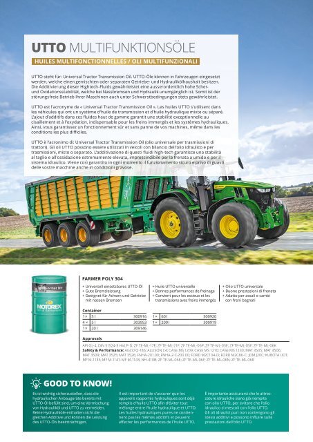 FARMER, FOREST & GARDEN LINE Brochure DE FR IT