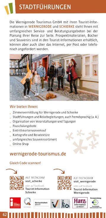 Stadtführungsangebot Wernigerode