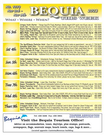 Bequia this Week - 3rd November - 9th November 2023