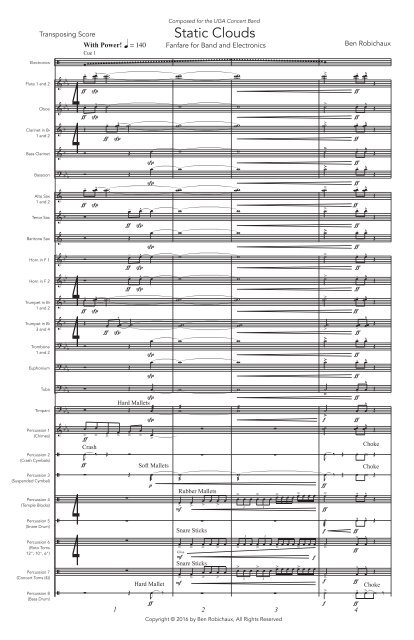 Static Clouds - Score