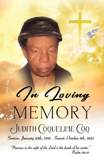 Judith Coqueline Coq Presented by Keepsake Memories 