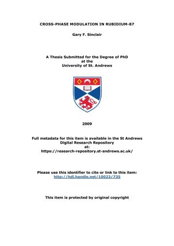 Gary F. Sinclair thesis.pdf - University of St Andrews