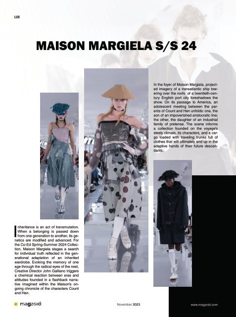 Magzoid Magazine - Luxury Magazine in the Creative Space | November 2023 |