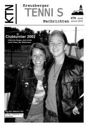 Medenspiele 2002 - Tennisclubs Grün Weiß Am Kreuzberg