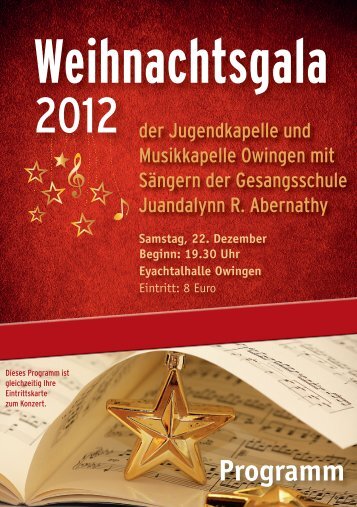 Programm Weihnachtsgala - Musikkapelle-Owingen