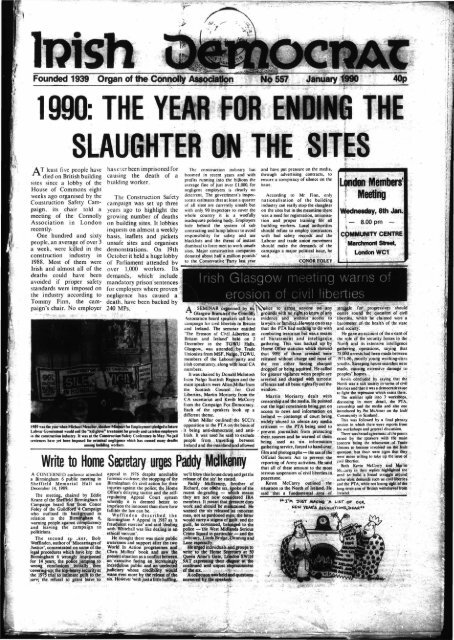Irish Democrat January 1990