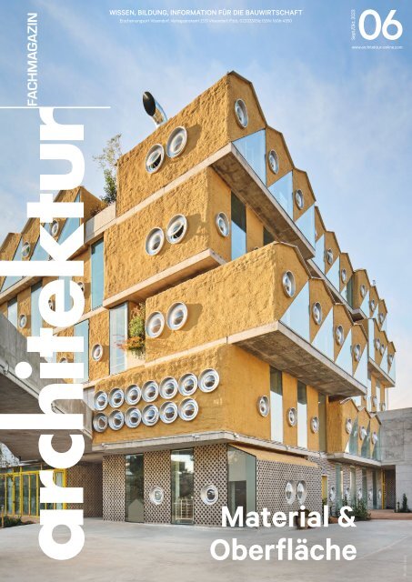 architektur FACHMAGAZIN Ausgabe 6 2023