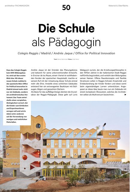 architektur FACHMAGAZIN Ausgabe 6 2023