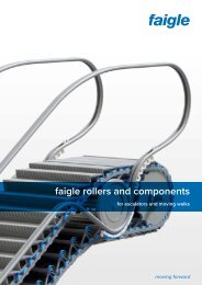 faigle rollers and components for escalators and moving walks