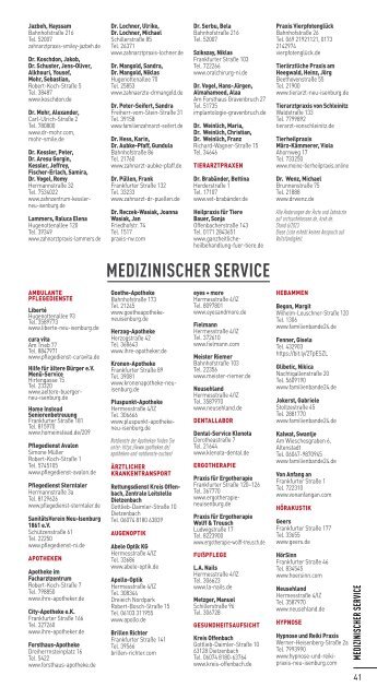 Stadtinfomagazin Neu-Isenburg - Cityguide Frankfurts Süden