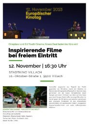 Einladung: Europäischer Kinotag im Stadtkino | Villach