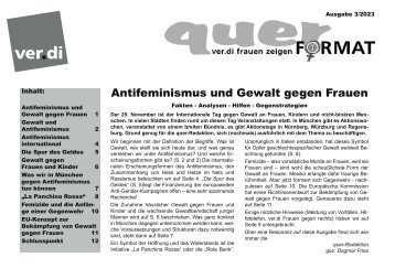 Zeitschrift quer ver.di-Frauen-Bayern (3/2023) Antifeminismus und Gewalt gegen Frauen