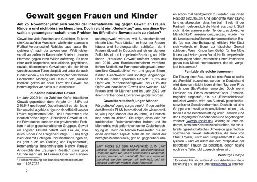 Zeitschrift quer ver.di-Frauen-Bayern (3/2023) Antifeminismus und Gewalt gegen Frauen