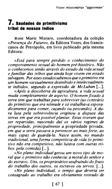 Livro profético- Tribalismo Indígena