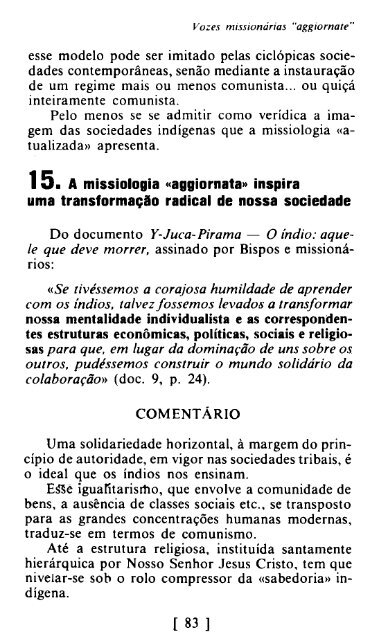 Livro profético- Tribalismo Indígena