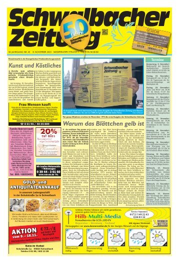 Schwalbacher Zeitung Ausgabe Kw 45-2023