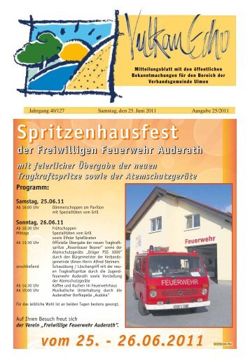 Ausgabe 25/2011 - Verbandsgemeinde Ulmen