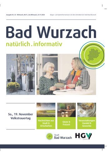 08.11.2023 Bürger- und Gästeinformation Bad Wurzach