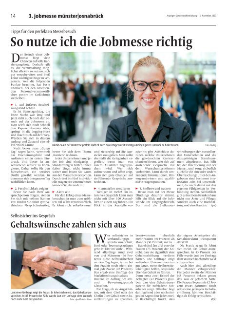Das MesseMagazin der jobmesse münster|osnabrück 2023