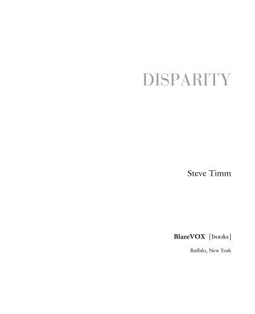 DISPARITY - BlazeVOX