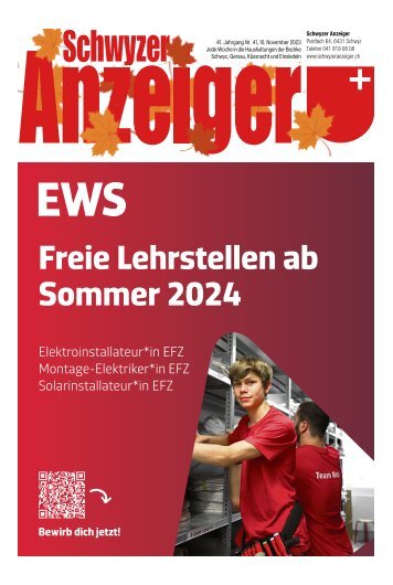 Schwyzer Anzeiger – Woche 45 – 10. November 2023